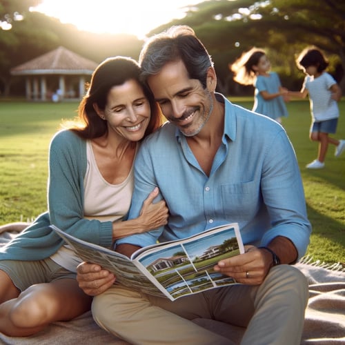 DALL·E 2024-02-09 18.07.43 - A middle-aged couple enjoys a picnic, sitting contentedly on a blanket spread on the grass under the clear, gentle light of a sunny day. They are aver DALL·E 2024-02-09 18.07.43 - A middle-aged couple enjoys a picnic, sitting contentedly on a blanket spread on the grass under the clear, gentle light of a sunny day. They are aver